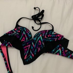 Multi color push up bikini top